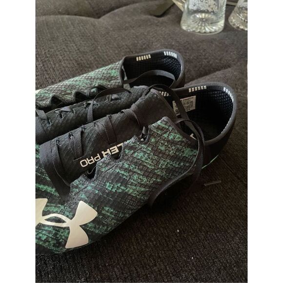 Under Armour Mens Black & Green Speedform Miler Pro Track Spikes Athletic Shoes - Picture 14 of 14